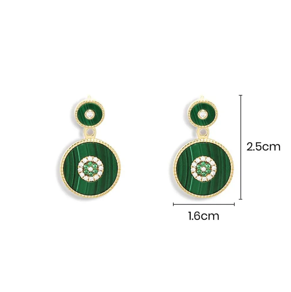 APM Monaco Malachite Ear Jackets- Earrings