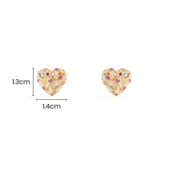 APM Monaco Multicolor Heart Earrings- Earrings