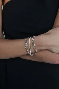APM Monaco Pave Bangle- Bracelets