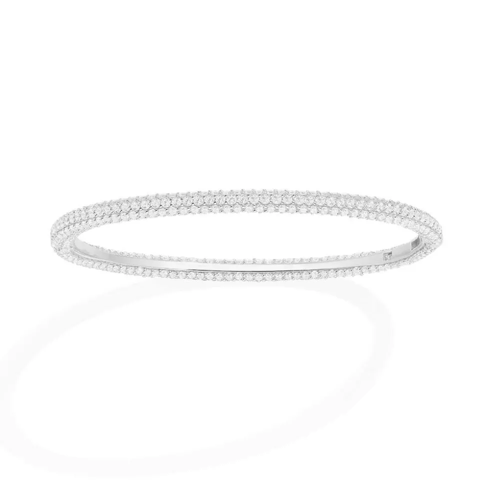 APM Monaco Pave Bangle- Bracelets