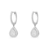 APM Monaco Pave Hoop Earring With Drop- Earrings