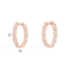 APM Monaco Pave Hoop Earrings- Earrings