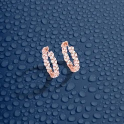 APM Monaco Pave Hoop Earrings- Earrings