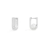 APM Monaco Pave Hoop Earrings With Pearls- Earrings
