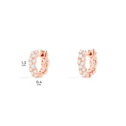 APM Monaco Pave Huggie Earrings- Earrings