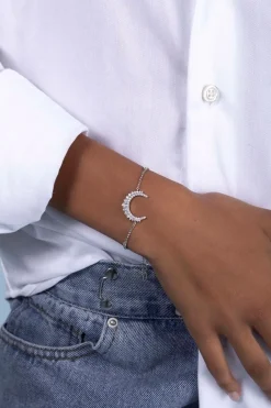 APM Monaco Pave Lune Adjustable Bracelet- Bracelets