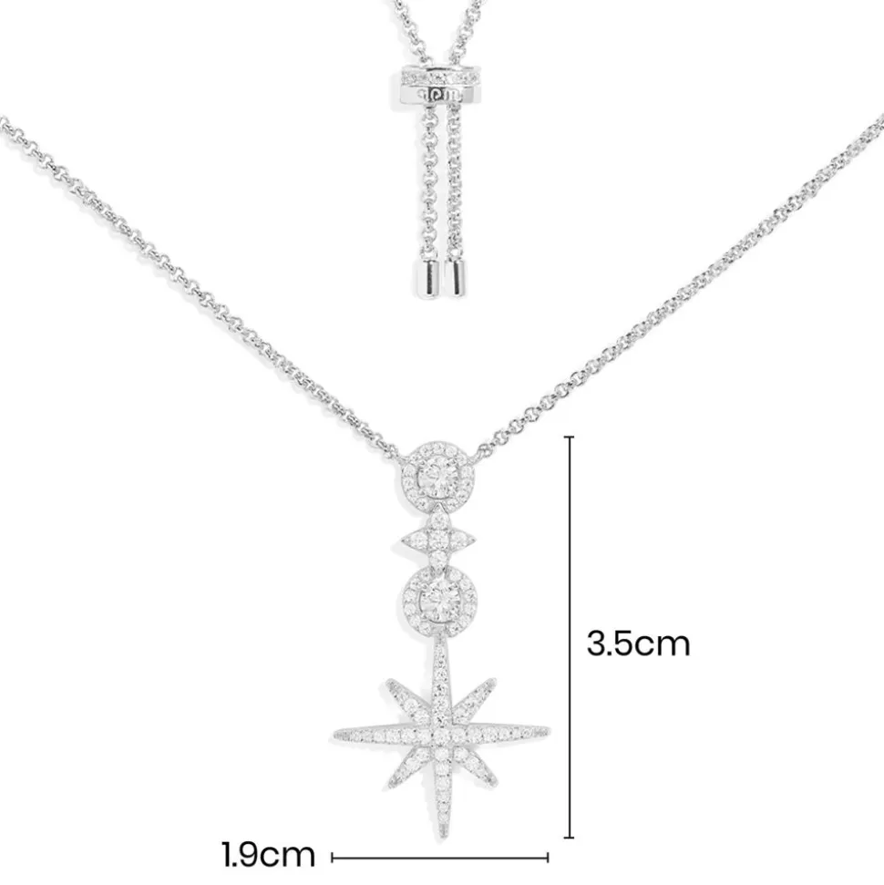 APM Monaco Pave Meteorites & Circles Adjustable Necklace- Necklaces