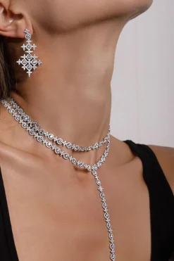 APM Monaco Pave Meteorites & Circles Choker- Necklaces
