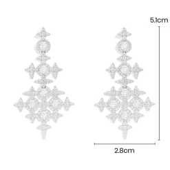 APM Monaco Pave Meteorites & Circles Drop Earrings- Earrings