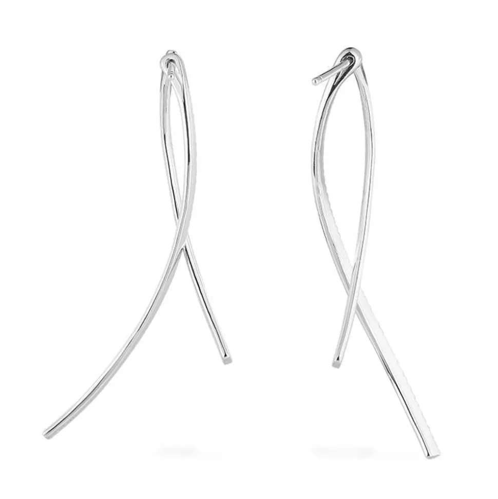 APM Monaco Paved Geometric Ear Jackets- Earrings