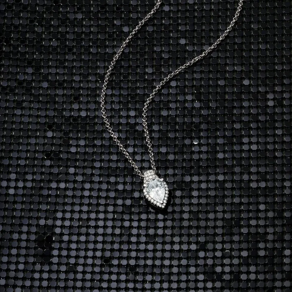 APM Monaco Pear Adjustable Necklace- Necklaces