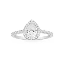 APM Monaco Pear Pave Ring- Rings