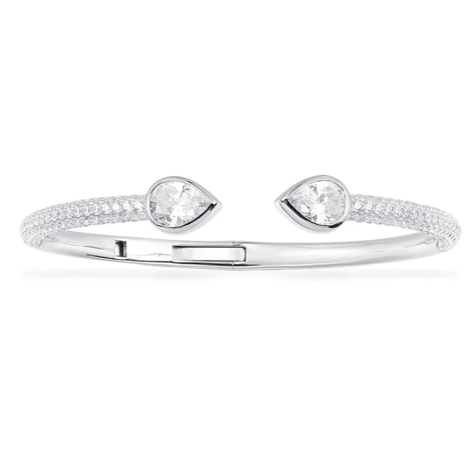 APM Monaco Pear Stones Cuff- Bracelets
