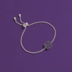 APM Monaco Purple Square Adjustable Bracelet- Bracelets
