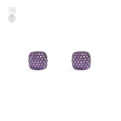 APM Monaco Purple Square Earrings- Earrings