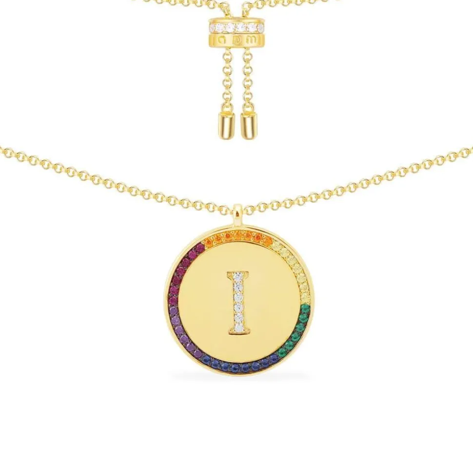 APM Monaco Rainbow Alphabet Adjustable Necklace- Necklaces