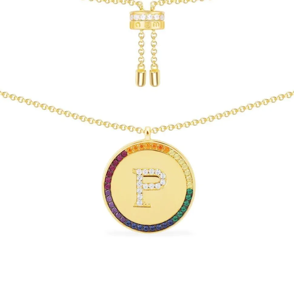 APM Monaco Rainbow Alphabet Adjustable Necklace- Necklaces