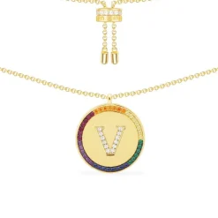 APM Monaco Rainbow Alphabet Adjustable Necklace- Necklaces