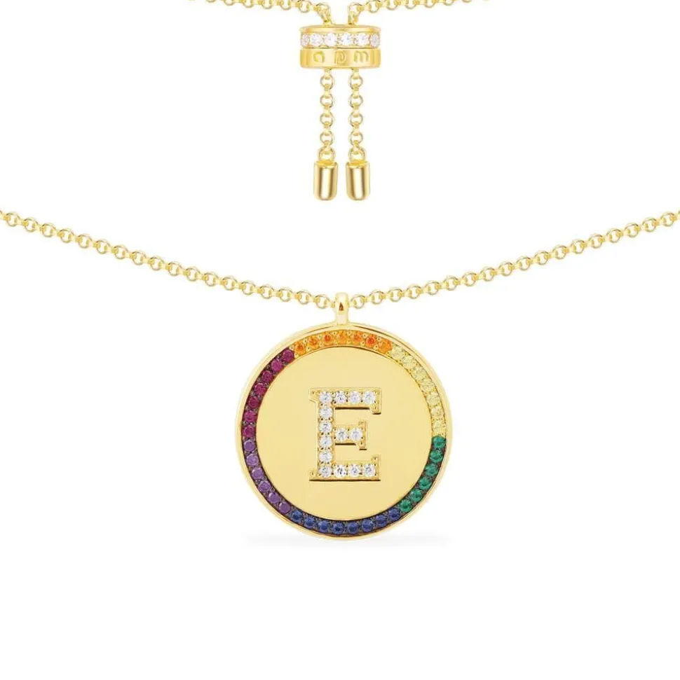 APM Monaco Rainbow Alphabet Adjustable Necklace- Necklaces