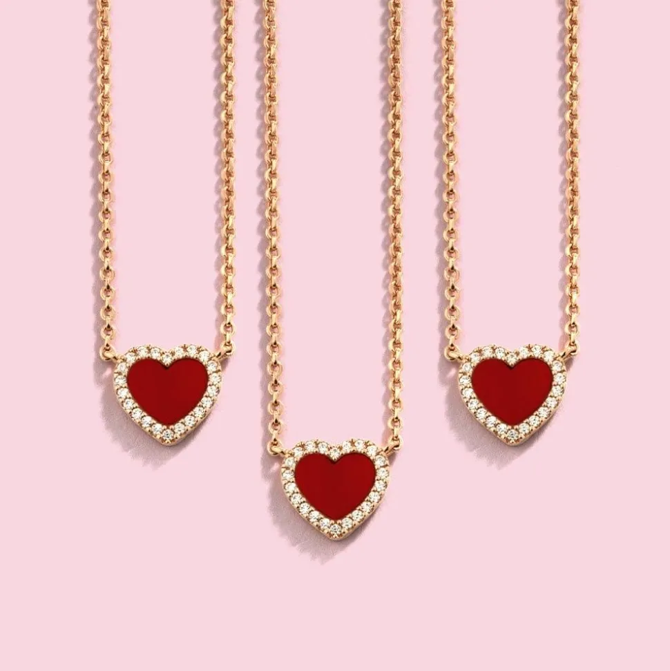 APM Monaco Red Heart Adjustable Necklace- Necklaces