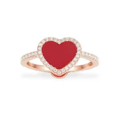 APM Monaco Red Heart Ring- Rings