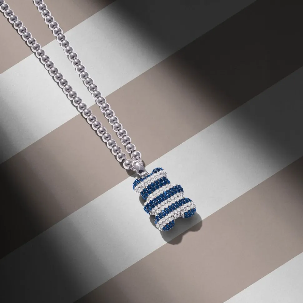 APM Monaco Saint-Tropez Yummy Bear (Clippable) Adjustable Necklace With Beads- Necklaces