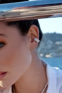 APM Monaco Single Eclat Double Row Ear Cuff- Earrings