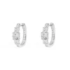 APM Monaco Square Pave Hoop Earrings- Earrings