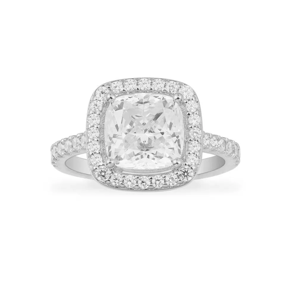 APM Monaco Square Pave Ring- Rings