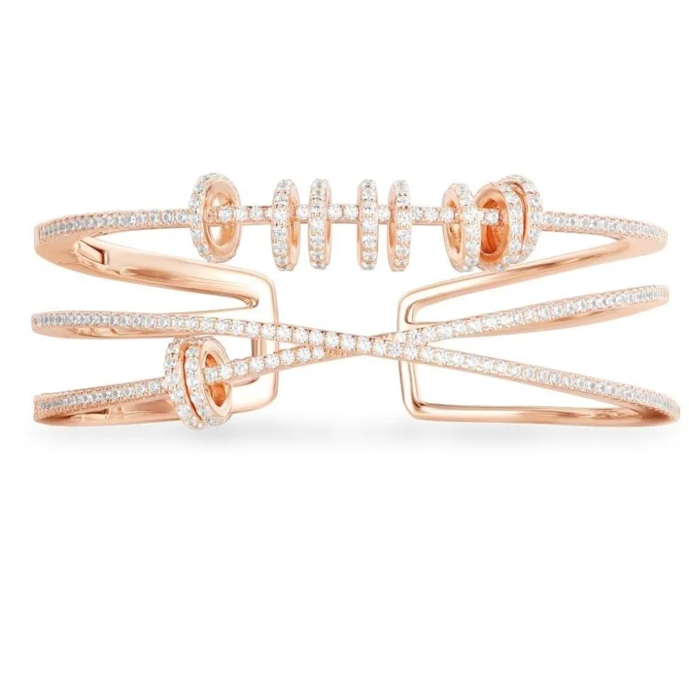 APM Monaco Triple Cuff With Sliding Rings- Bracelets