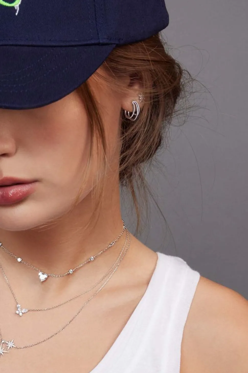 APM Monaco Triple Hoop Earrings- Earrings