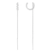 APM Monaco Up And Down Drop Ear Cuff With Chain- Earrings