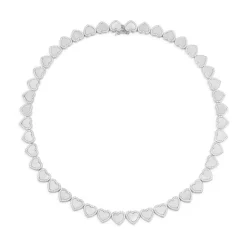APM Monaco White Nacre Heart Choker- Necklaces