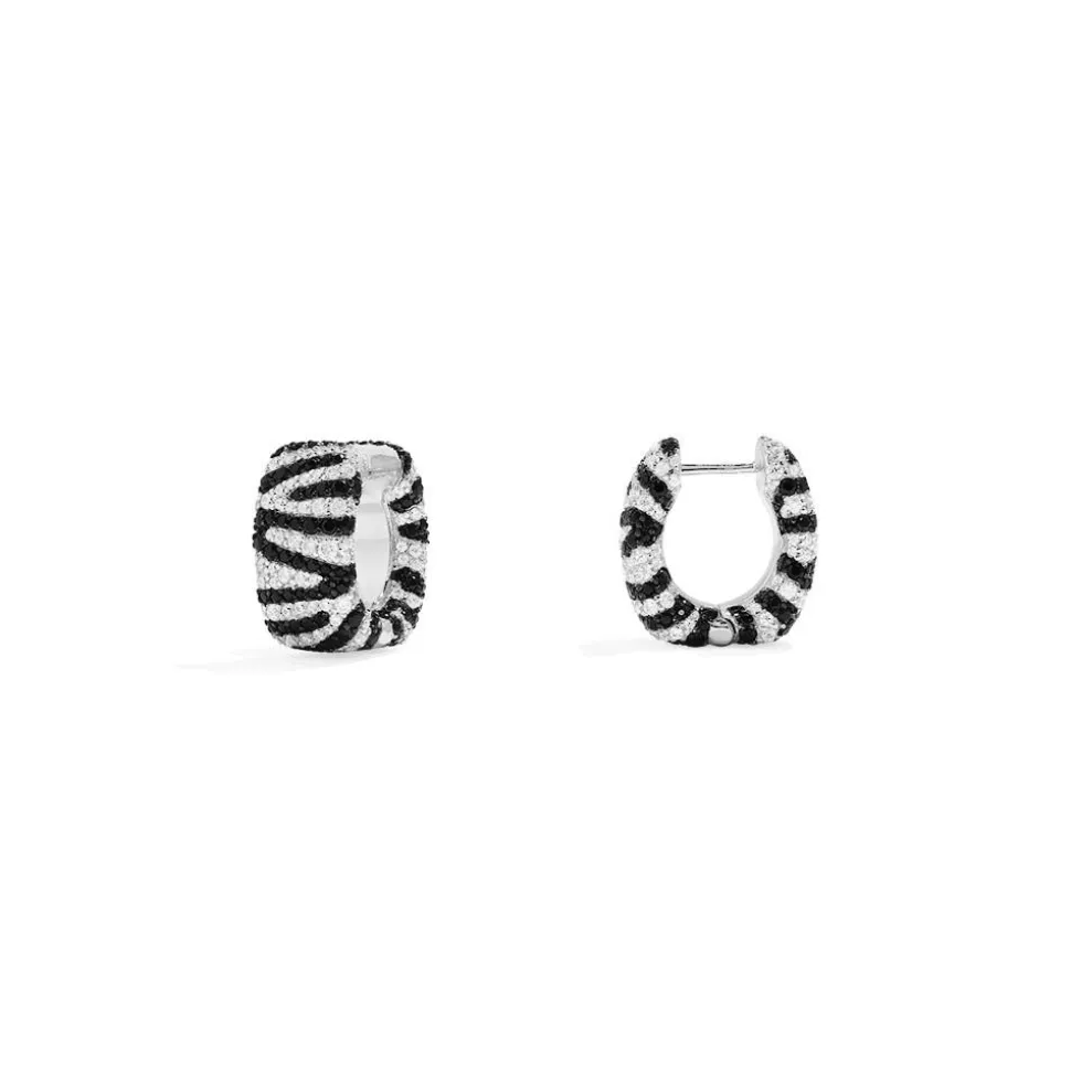 APM Monaco Zebra Hoop Earrings- Earrings